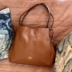 Coach Hallie Leather Shoulder Bag